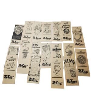 19 Vintage McKays Markets Recipe Pamphlets Ephemera